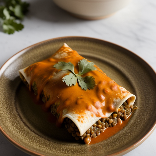 Lentils & Spanish Rice Enchiladas recipe image