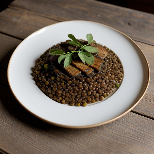 Lentils With Chilies~ Pork~ & Fruit - Lente recipe image