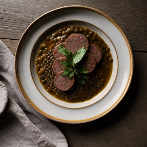 Lentils With Cotechino Sausage recipe image
