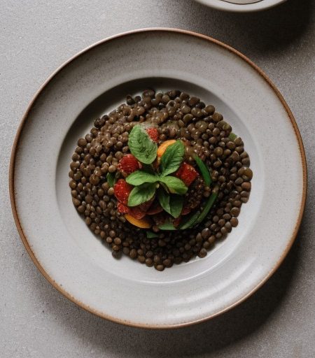 Lentils With Summer Vegetables recipe image