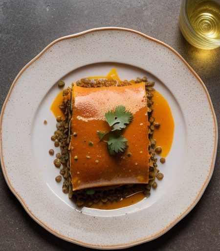Lentils and Spanish Rice Enchiladas recipe image