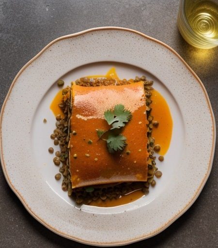 Lentils and Spanish Rice Enchiladas recipe image