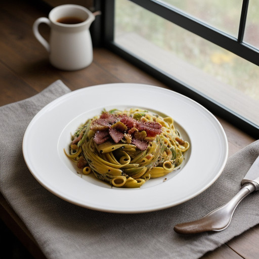 Leonardo Veggie Spirelli~ Bacon & Bell Pepp recipe image