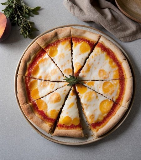 Leslie Friedman's Peach Pizza recipe image