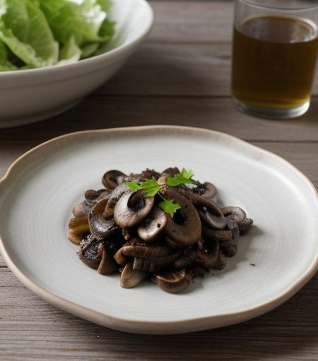 Lettuce With Mushrooms recipe image