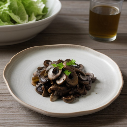 Lettuce With Mushrooms recipe image