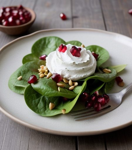 Lettuce With Pomegranate & Pine Nuts recipe image