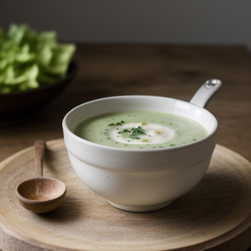 Lettuce and Courgette Soup. recipe image