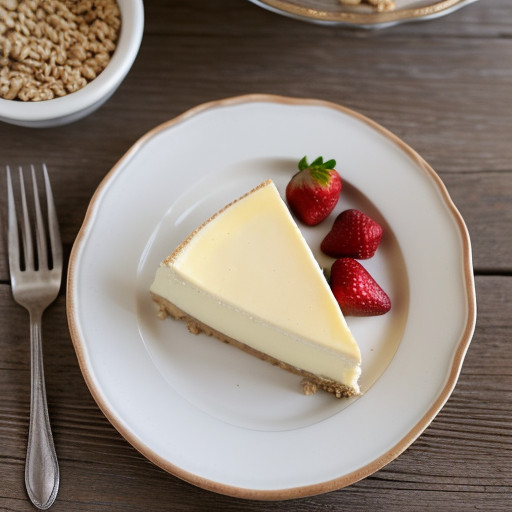 Light Lemon Cheesecake With Strawberries recipe image