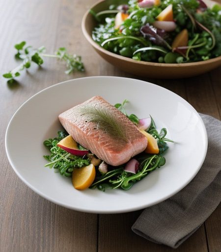 Lime Gravad Lax With a Salad of Watercress, Pear And recipe image
