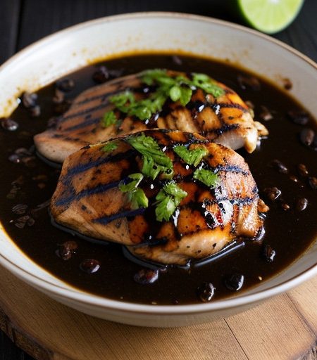 Lime-Grilled Chicken With Black Bean Sauce recipe image