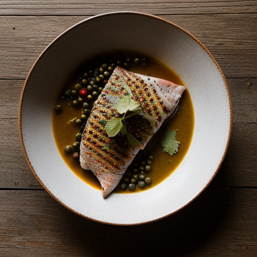 Lime-Marinated Snapper With Tomato-Caper Sauce (2.5 PTS recipe image
