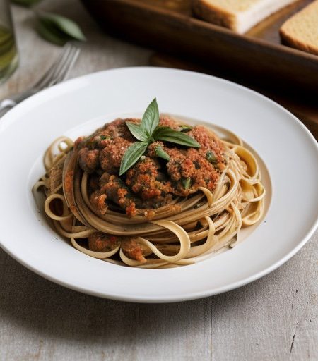 Linguine Turkey Bolognese recipe image