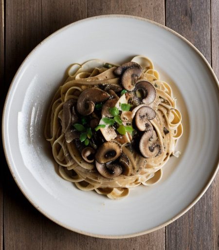 Linguine W/Mushrooms & Garlic *** Susan (Pstt recipe image