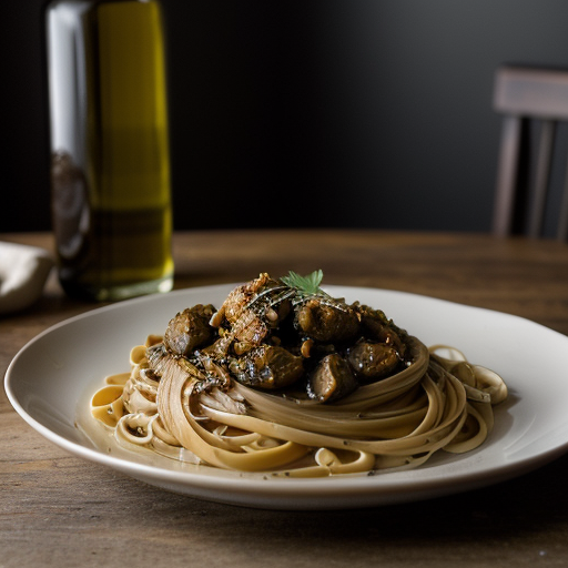 Linguine With Braised Garlic recipe image