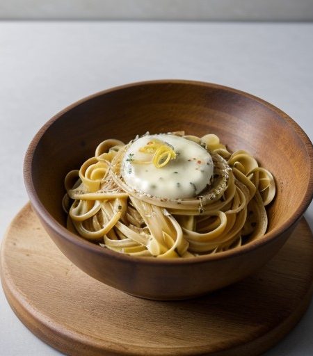 Linguine With Creamy Lemon Sauce recipe image