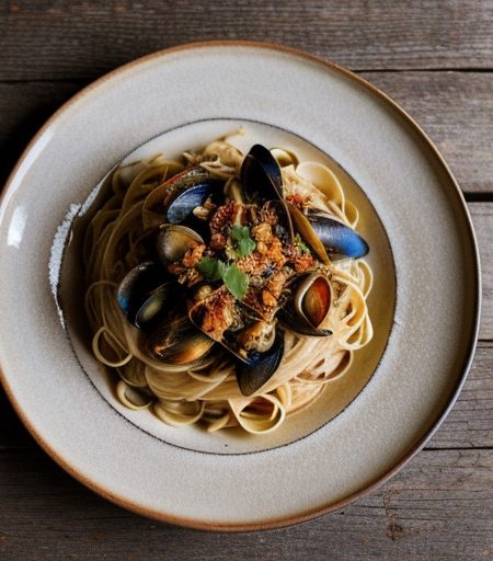 Linguine With Mussels~ Sun-Dried Tomatoes And recipe image