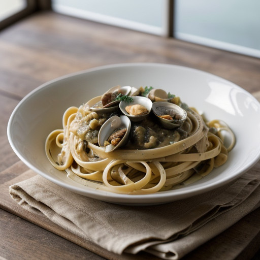 Linguine With Olive-Clam Sauce recipe image