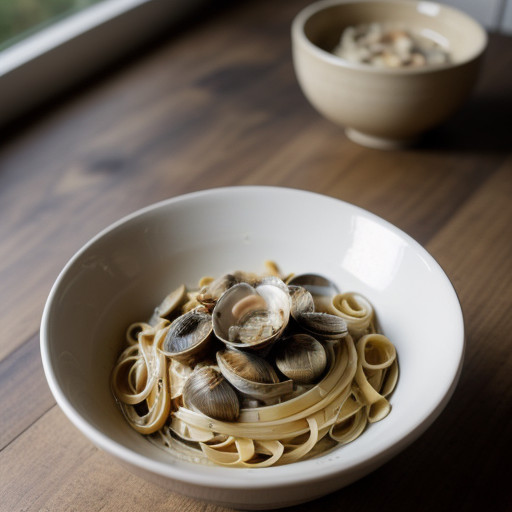 Linguine With Roasted Garlic & Clam Sauce recipe image