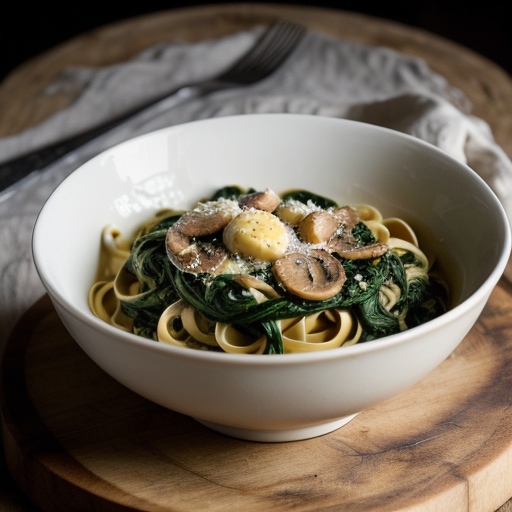 Linguine With Spinach Sauce recipe image