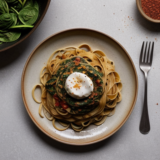 Linguine With Spinach and Tomatoes recipe image