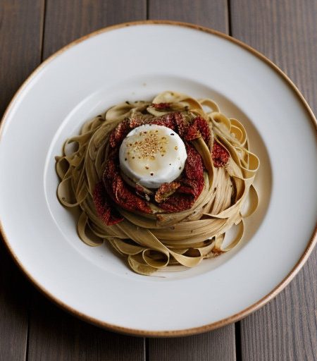 Linguine With Sun-Dried Tomatoes & Toasted recipe image