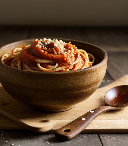 Linguine With Triple-Red-Pepper Sauce - Bon Appetit recipe image
