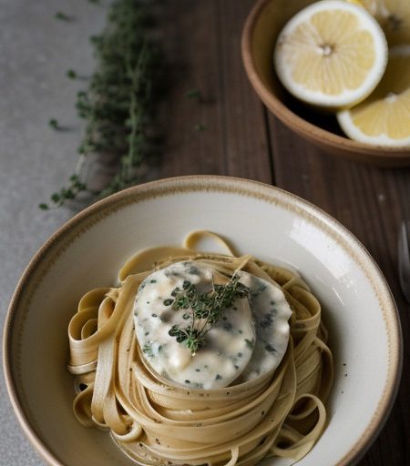 Linguine With White Clam Sauce (Herrman recipe image