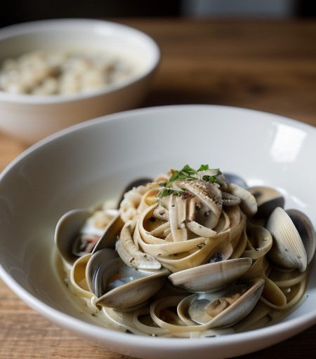 Linguini With White Clam Sauce recipe image