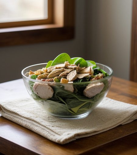 Live-Well: Chicken & Spinach Salad recipe image