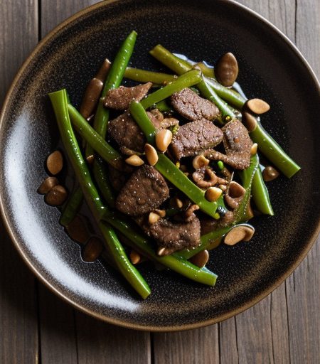 Liver~ Black Beans~ & Snow Pea Stir Fry recipe image