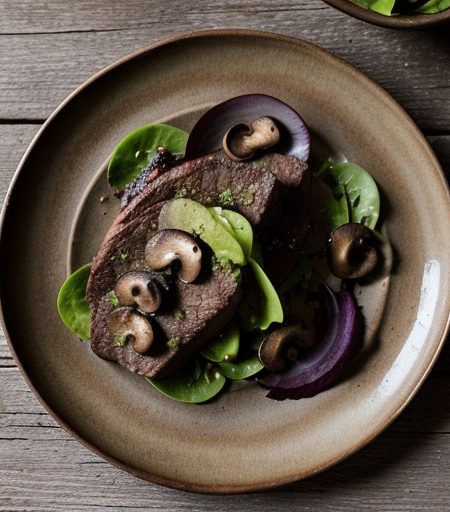 Liver With Marinated Mushrooms recipe image