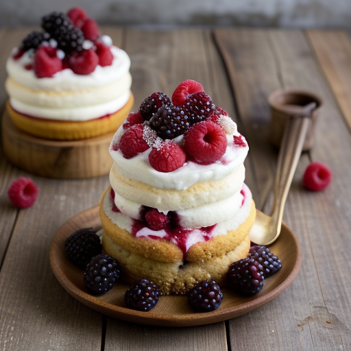 Lo-Fat Summer Berry Shortcakes With Vanilla Sauce (6.5 PTS recipe image