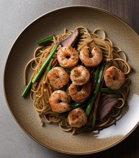 Lo Mein Shrimp-Chicken-Pork-Beef Bgnj11 recipe image