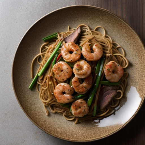 Lo Mein Shrimp-Chicken-Pork-Beef Bgnj11 recipe image