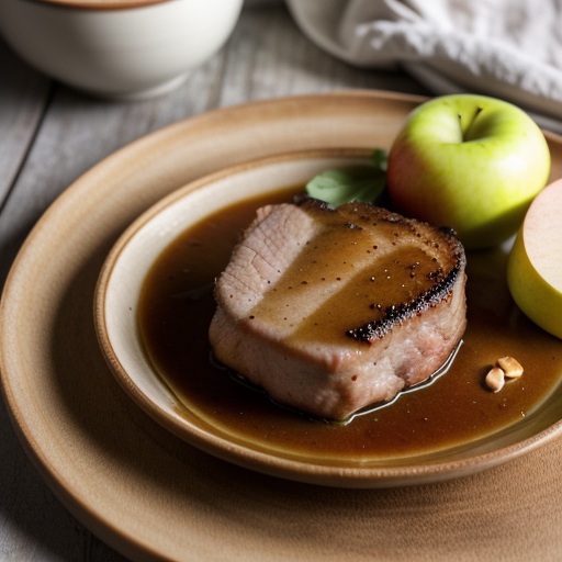 Loin Pork Chops With Apples recipe image