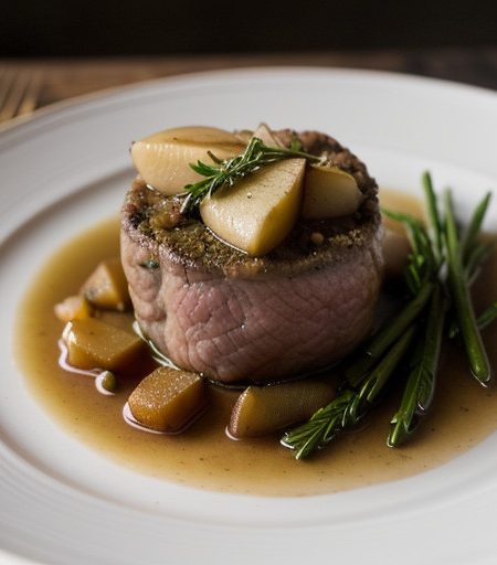 Loin of Lamb With Apple & Ginger Stuffing recipe image