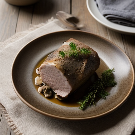 Loin of Pork Stuffed With Cepes or Truffles recipe image