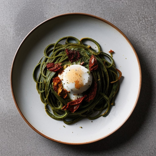 Low-Calorie Spinach Pasta With Sun-Dried Tomatoes recipe image