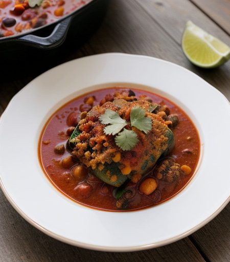 Low-Calorie Turkey Chili Rellenos recipe image