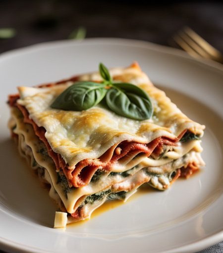 Low-Calorie Turkey-Spinach Lasagna recipe image