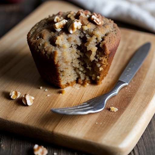 Low-Fat Apple Walnut Bran Muffins recipe image