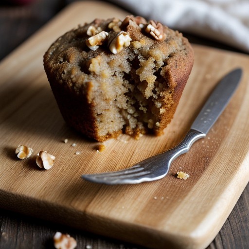 Low-Fat Apple Walnut Bran Muffins recipe image