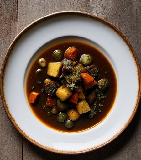 Low-Fat Autumn Ragout With Roasted Vegetables (4.5 PTS recipe image