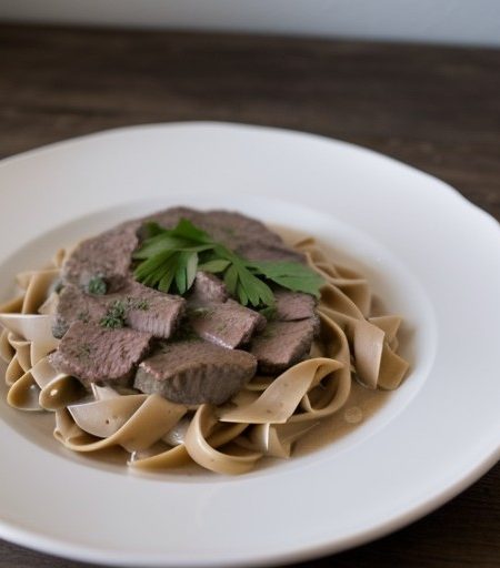 Low Fat Beef Stroganoff recipe image