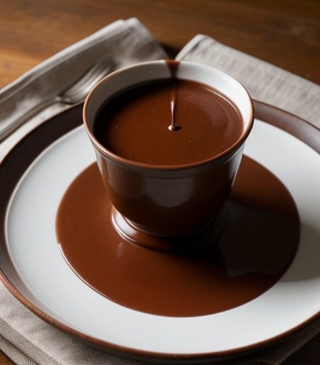 Low-Fat Chocolate Fondue recipe image