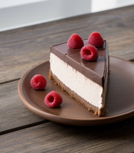 Low-Fat Chocolate Raspberry Cheesecake recipe image
