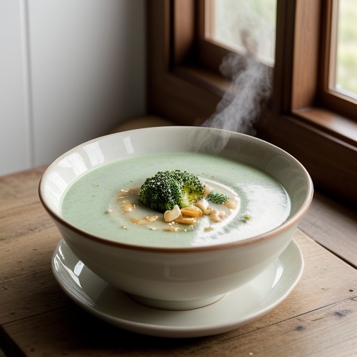 Low-Fat Cream of Broccoli Soup recipe image
