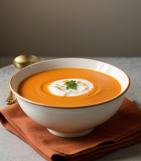 Low-Fat Cream of Carrot Soup recipe image