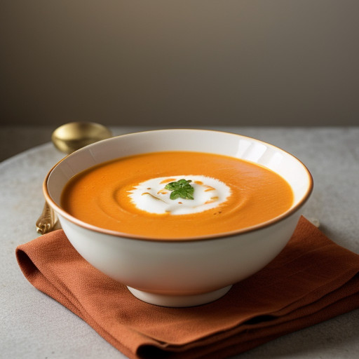 Low-Fat Cream of Carrot Soup recipe image
